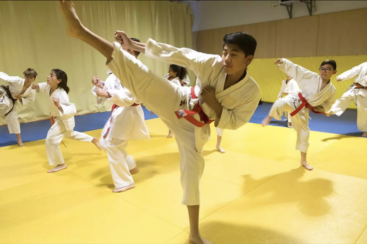 Alguns dels membres del Karate Club Shotokan.